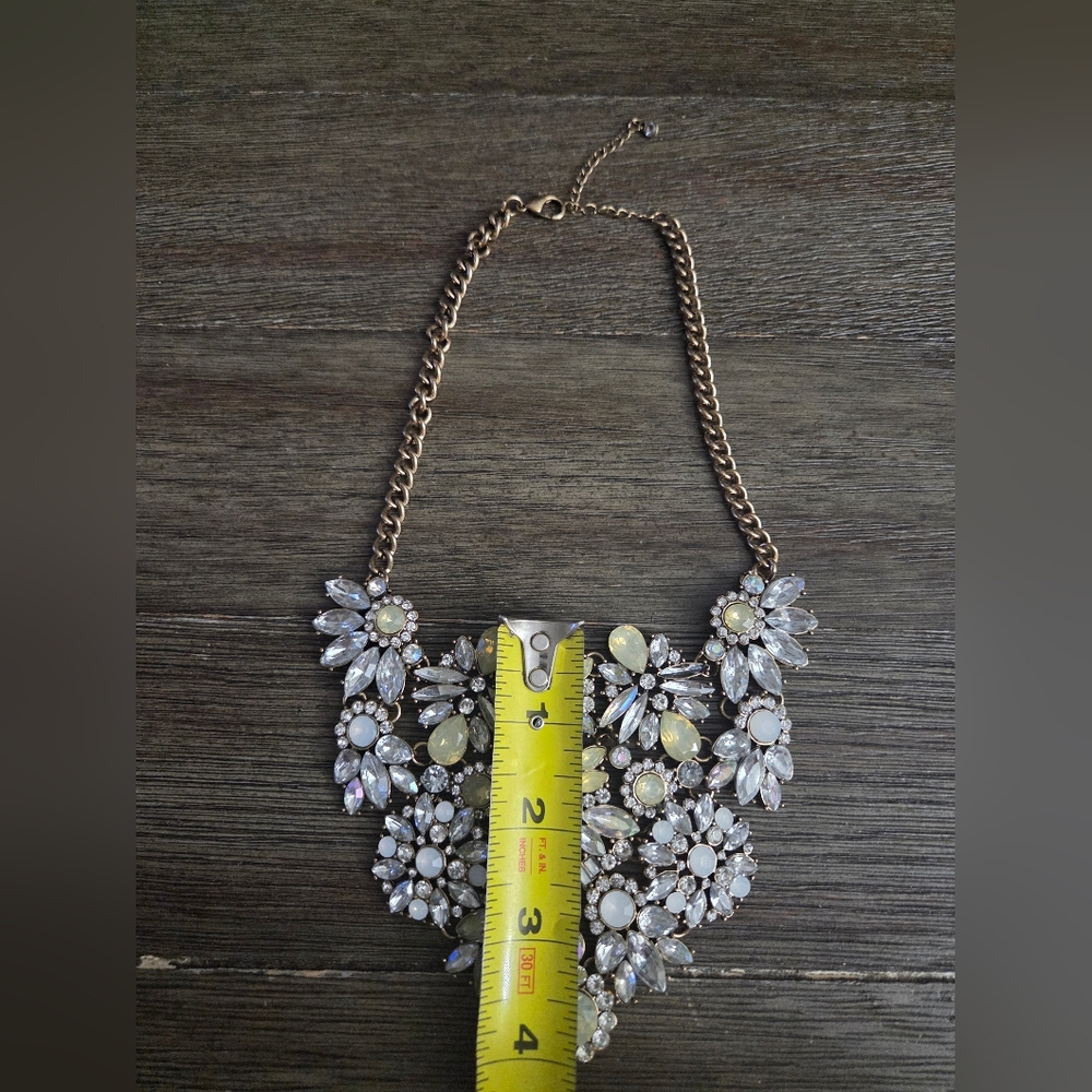 Valentina Crystal Bib Statement Necklace - Picture 3 of 9